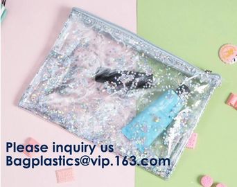 Window Makeup Cosmetic Bag Aluminum Foil Zip Lock EVA PVC Travel Accessorie,OEM and ODM Orders are welcome