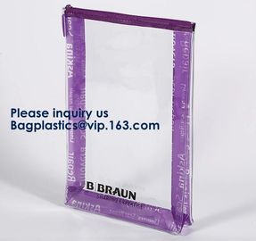 Pvc Makeup Cosmetic Bag Resealable PVC Slider Zip Poly CPE Material, makeup mini clear PVC cosmetic bag