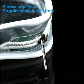 Customized Size And Thickness PVC Travel Slider Bag,Frosted Cosmetic Garment Poly Zip lockk Bag Matte Plastic Bag Bagease