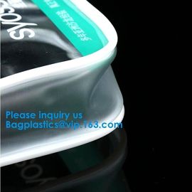Customized Size And Thickness PVC Travel Slider Bag,Frosted Cosmetic Garment Poly Zip lockk Bag Matte Plastic Bag Bagease