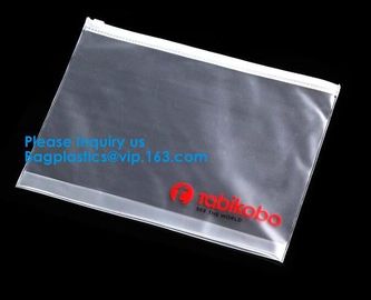 Water Proof Clear Pvc Slider Plastic Zipper Bag Resealable Zip Lock Packing Poly Bags Plastic Document Bags