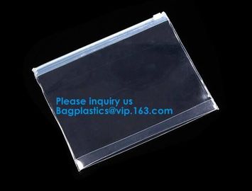 Water Proof Clear Pvc Slider Plastic Zipper Bag Resealable Zip Lock Packing Poly Bags Plastic Document Bags