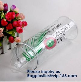 Vinyl Zipper Tube, Makeup Tube Bag, Cosmetic Tube Transparent Plastic Cosmetic Organizer Bag Pouch PVC Travel Toiletry