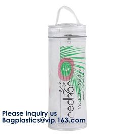 Vinyl Zipper Tube, Makeup Tube Bag, Cosmetic Tube Transparent Plastic Cosmetic Organizer Bag Pouch PVC Travel Toiletry