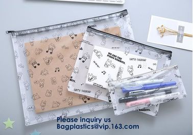 Promotional Custom Printed Pvc Vinyl Transparent Stationery Zip lockk Bags,Crossbody Stationery Set Zipper Pvc Bag Bagease