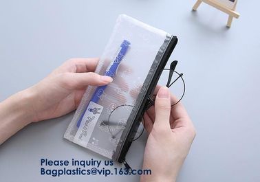 Promotional Custom Printed Pvc Vinyl Transparent Stationery Zip lockk Bags,Crossbody Stationery Set Zipper Pvc Bag Bagease