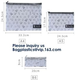 Promotional Custom Printed Pvc Vinyl Transparent Stationery Zip lockk Bags,Crossbody Stationery Set Zipper Pvc Bag Bagease