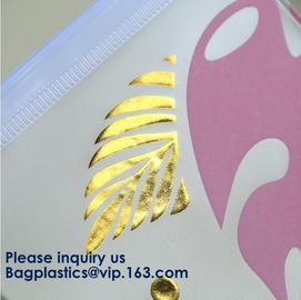 Logo Printed Slider Zipper Clear Pvc Bag For Package Vinyl Transparent Pvc Bag Cosmetic Packing,Zipper Closure Design