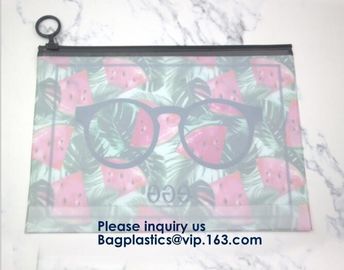 Cartoon Printing Clear Pvc Slider Zip lockk Garment Cosmetic Shopping Bag,Eco Friendly Customized Slider Zip lockk Pvc Bag