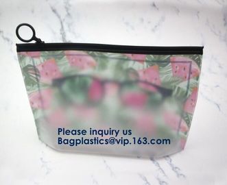Cartoon Printing Clear Pvc Slider Zip lockk Garment Cosmetic Shopping Bag,Eco Friendly Customized Slider Zip lockk Pvc Bag