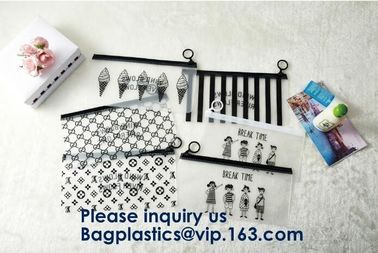 Clear PVC Zip lockk Bag For Gift Package,OEM Service Transparent Packaging Pvc Slider Frosted Bag,EVA Slider Zipper Bag So