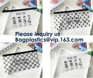 Clear PVC Zip lockk Bag For Gift Package,OEM Service Transparent Packaging Pvc Slider Frosted Bag,EVA Slider Zipper Bag So