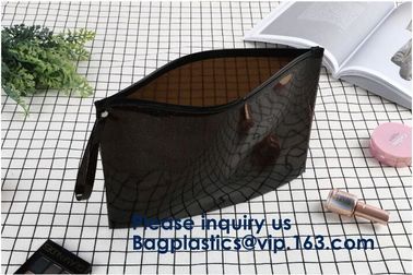 Transparent Pvc Slider Zipper Bag With Blue Side Gusset,Bottom Gusset Cosmetic Pvc Slider Packaging Bag Bagease Bagplast