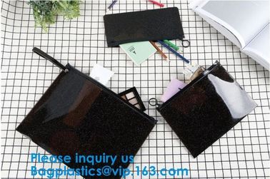 Transparent Pvc Slider Zipper Bag With Blue Side Gusset,Bottom Gusset Cosmetic Pvc Slider Packaging Bag Bagease Bagplast