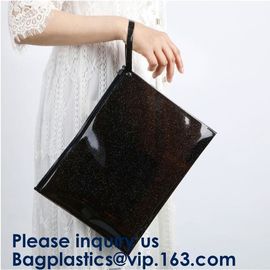 Transparent Pvc Slider Zipper Bag With Blue Side Gusset,Bottom Gusset Cosmetic Pvc Slider Packaging Bag Bagease Bagplast