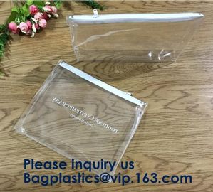 Custom Printed Black Frosted PVC/EVA Clothing Packaging Bag Slider Zipper Top Bag For Swimwear Underwear Beach Bags