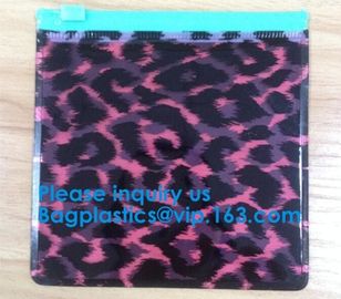 Slider Zipper Cosmetic Pvc Bag Clear Vinyl Pvc Zip lockk Bag,Matte PVC Zipper Slider Bag With Ring, Bagease, Bagplastics