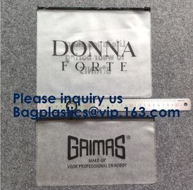 Zip lockk Plastic Bags Packaging Custom Clear Poly Pvc Slider Zipper Bag, Standup Cosmetics Packaging PVC Slider Bag