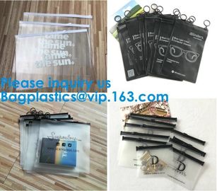 Zip lockk Plastic Bags Packaging Custom Clear Poly Pvc Slider Zipper Bag, Standup Cosmetics Packaging PVC Slider Bag