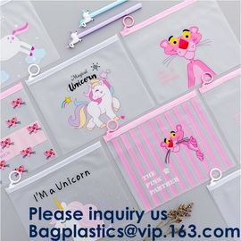 Transparent Clear Slider Zipper Bag Zip lockk Bag For Stationery,Matte Slider Zipper Top Soft Touch PE Polybags Bag