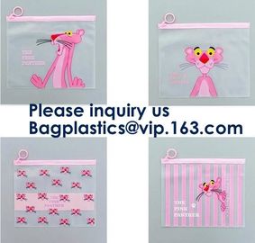 Transparent Clear Slider Zipper Bag Zip lockk Bag For Stationery,Matte Slider Zipper Top Soft Touch PE Polybags Bag