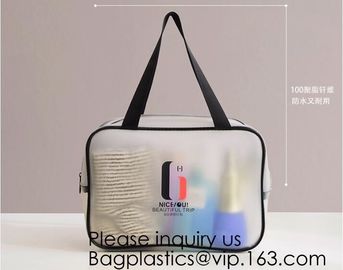 Travel Transparent Pvc Toilet Cosmetic Bag Clear Make Up Pouch,Waterproof Custom Logo Geometric Black Pouches Cosmetic B