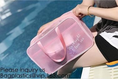 PVC Makeup Bag Waterproof Cute Clear Transparent Plastic PVC Travel Makeup Cosmetic Toiletry Zip Bag Pouch