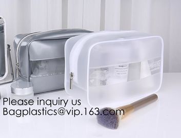 Wholesale price environmental PVC pouch Dotted Transparent Cosmetic Storage Travel Toiletry Organizer Bags