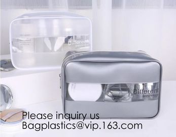 Wholesale price environmental PVC pouch Dotted Transparent Cosmetic Storage Travel Toiletry Organizer Bags
