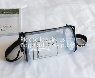 Tube Bags, Promotional Beautiful Travel Small Cosmetic Pouch Women Clutch Bag PVC Shiny Cosmetic Beauty Makeup Bag