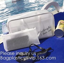 Eco-friendly Fashion Waterproof Clear PVC Zippered Cosmetic Pouch for Bathroom,Holographic PVC Makeup Cosmetic Bag Laser