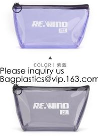 Double Layer Waterproof Storage Transparent Pvc Cosmetic Bag Pouch With Handle,Fashion Cute Girl'S Glitter Pvc Cosmetic