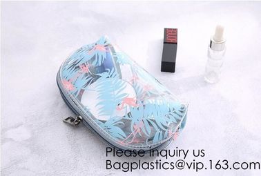 Custom Printing Recycled Soft Pvc Zipper Cosmetic Pouch,Transparent Customer Design PVC Cosmetic Pouch, bagease, bagplas