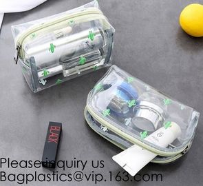 Custom Printing Recycled Soft Pvc Zipper Cosmetic Pouch,Transparent Customer Design PVC Cosmetic Pouch, bagease, bagplas
