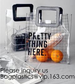 Amazon Ebay Hot Selling Clear Pvc Tote Bag Transparent Handbag Shoulder Bag,Stadium Wholesale PVC Transparent Clear Tote