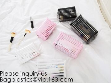 Promotional Pu make up cosmetic bag sequin pvc zipper pouch,make up bag pouch,Organizer Pouches Tote Bag for Women