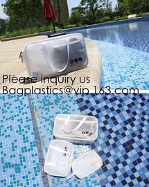 Eco ladies cosmetic bag PU leather pvc cosmetic pouch,Reusable Ladies Girls Clear Transparent PVC Cosmetic Pouch