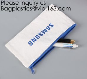 Gold Printed Gift Organic Cotton Canvas Makeup Bag,Personalized Cosmetic Bag Makeup Tassel Bag Custom Canvas Pouch
