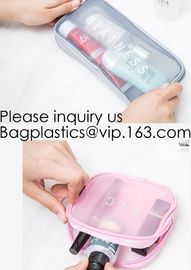 Travel toiletry pouch cosmetic makeup organizer bag zipper transparent pvc mesh bags,pouch nylon cosmetic gift bags&amp;case