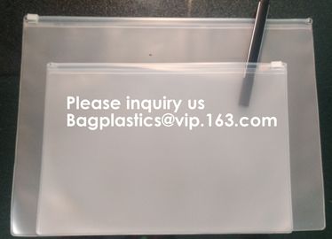 Waterproof Clear Plastic Zip Lock PVC A5 Document File Zipper Bag,Stationary Pen Pencil Packaging Bags,holder, case,pac