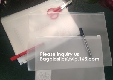Waterproof Clear Plastic Zip Lock PVC A5 Document File Zipper Bag,Stationary Pen Pencil Packaging Bags,holder, case,pac