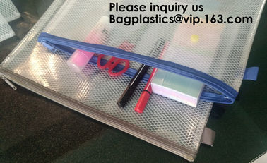 A4 Mesh Plastic Expanding File Folder A5 Bag，Promotion Weatherproof Mesh Zipper Storage Document Bag A4 File Bags