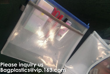A4 Mesh Plastic Expanding File Folder A5 Bag，Promotion Weatherproof Mesh Zipper Storage Document Bag A4 File Bags