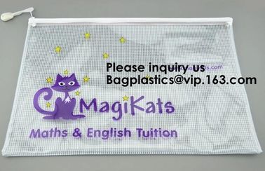 Mesh Bag/Zipper /Mesh Pouch/File,Promotional Plastic Mesh Clear File Bag With Zipper,Jewellery Gift Clear Mesh Pouch