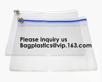 Factory Custom Made Environmental Printing Pvc Eva Pe Zip lockk Bag File Bag Snap Fastener Bag,A4 Zip lockk file folder pack