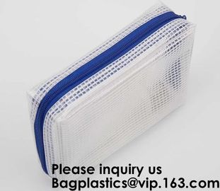 Eco friendly material documents pouch/plastic file pockets for kids,Eco friendly material PVC mesh bag, bagease, pack