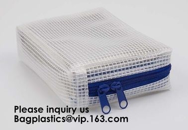 Eco friendly material documents pouch/plastic file pockets for kids,Eco friendly material PVC mesh bag, bagease, pack