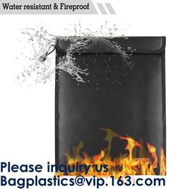 Fiberglass Waterproof Durable,Fire Resistant Document bag Fire Proof Bag,Non-itchy Fiberglass Fireproof Water Resistant