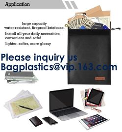 Fiberglass Waterproof Durable,Fire Resistant Document bag Fire Proof Bag,Non-itchy Fiberglass Fireproof Water Resistant