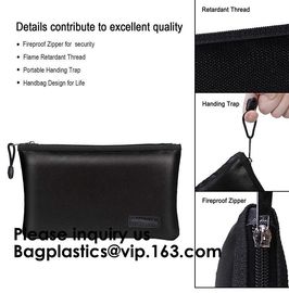 Double layer heat protection large fireproof document money pouch bags,Safety document bag / fire resistant document bag